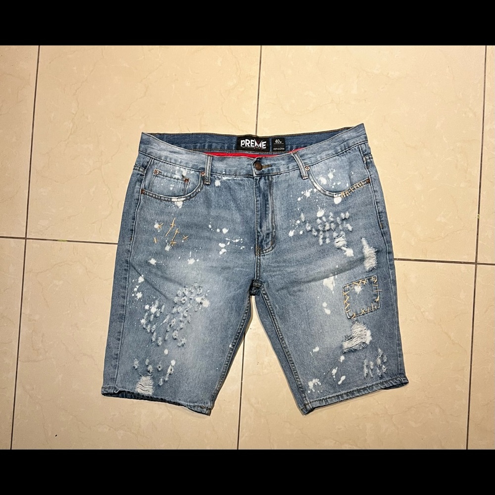 Blue Preme shorts size 40 (preowned)